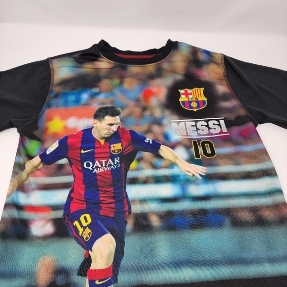 Futbol Club Barcelona Men's Messi Photo Number 10 Soccer Jersey Size S/P - Picture 11 of 12